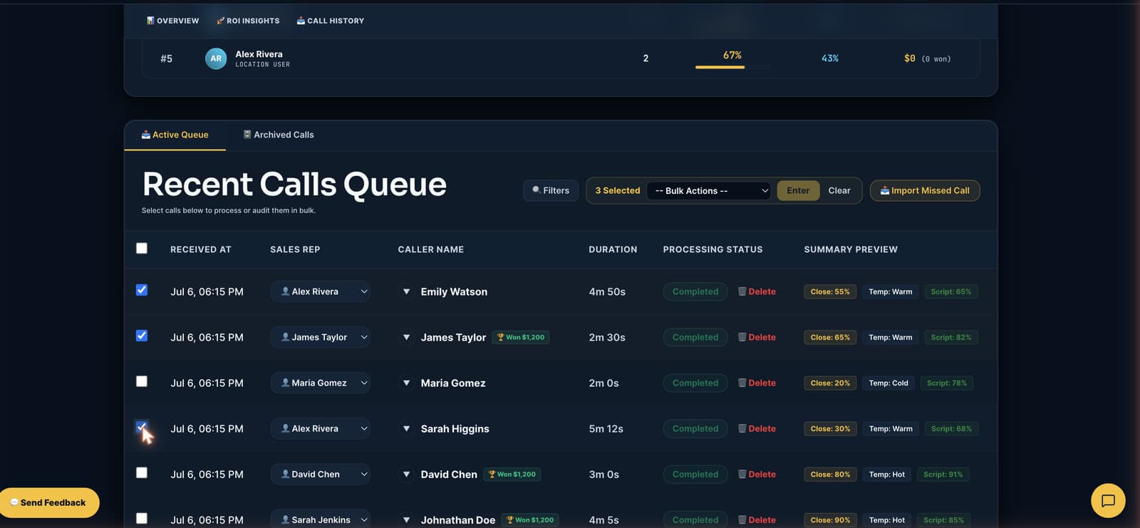 FieldCue Manager Verification Interface